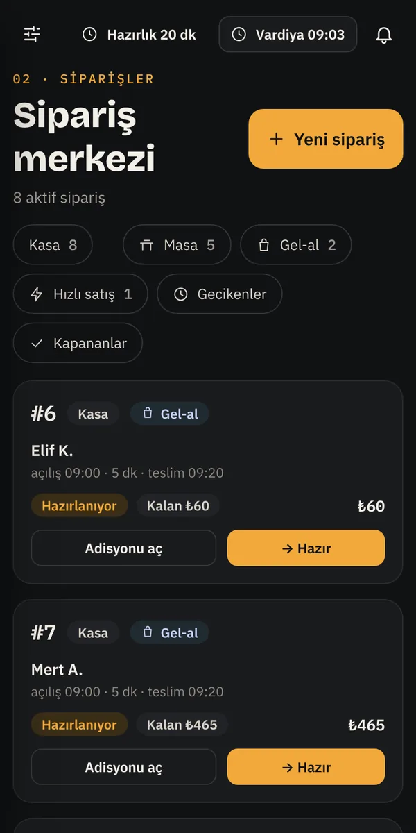 Siparişler